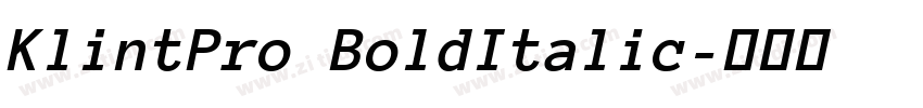 KlintPro BoldItalic字体转换